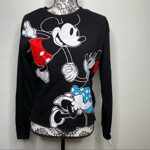 Disney Tops - Disney Mickey and Minnie Long Sleeve Sweatshirt M